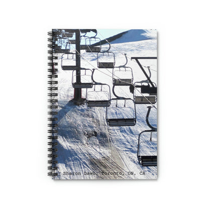 Ski Lift - Spiral Notebook - Ruled Line ~ Sharon Dawn Collection