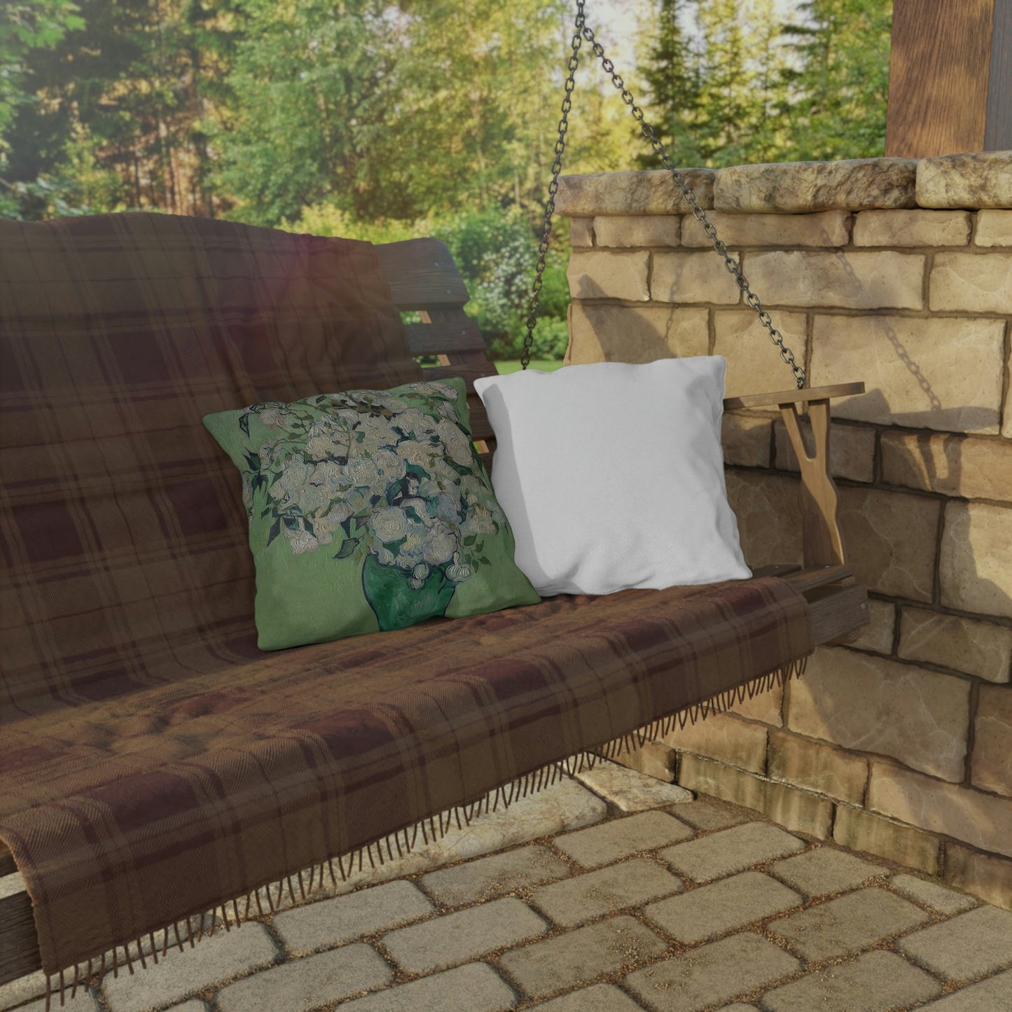 Roses - Vincent Van Gogh - 1890 - Outdoor Pillows