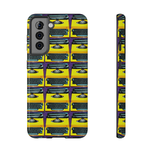 Yellow Typewriter - Impact-Resistant Cases - Phone Case ~ Sharon Dawn Collection -Limited Edition