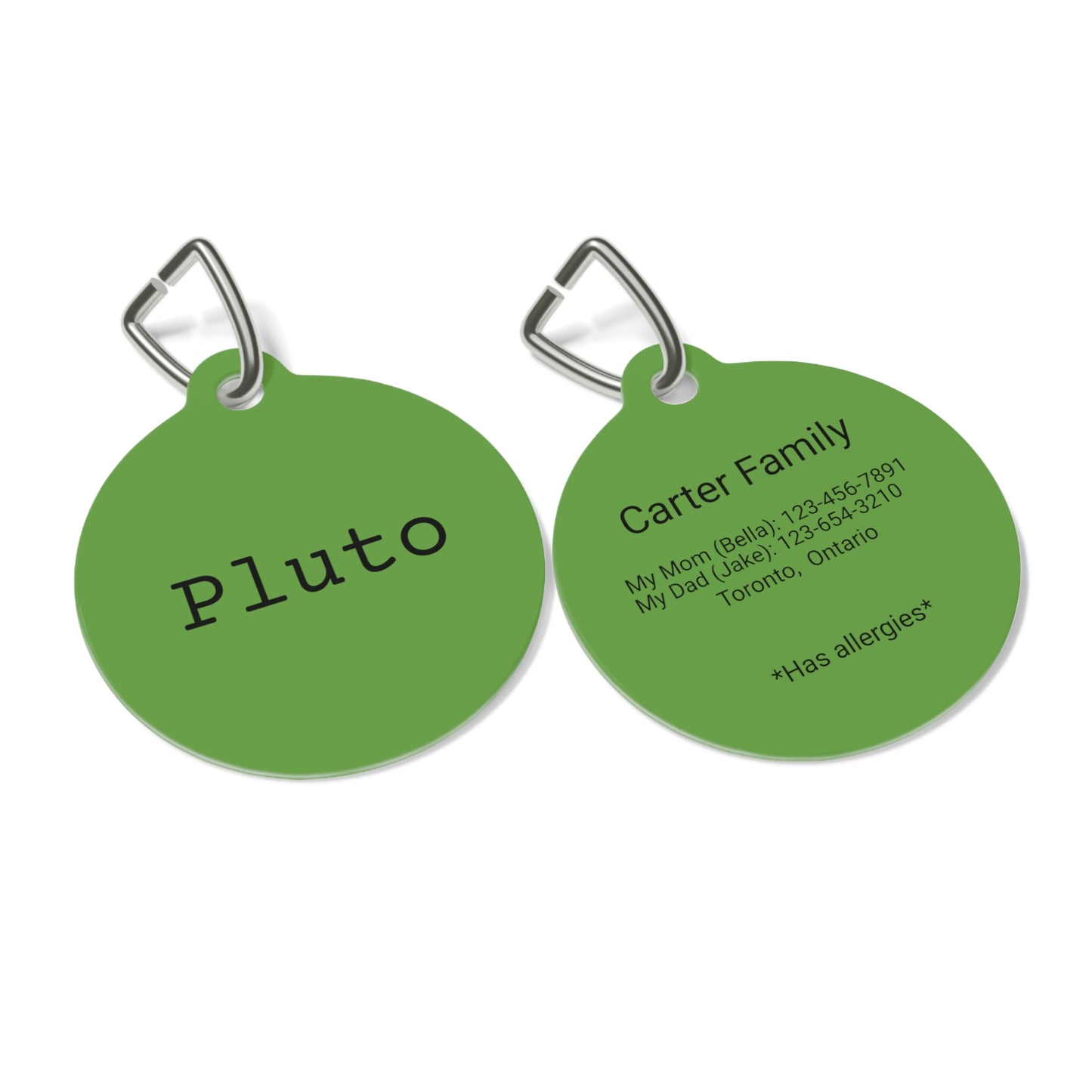 Green Customizable - Pet Tag ~ Sharon Dawn Collection