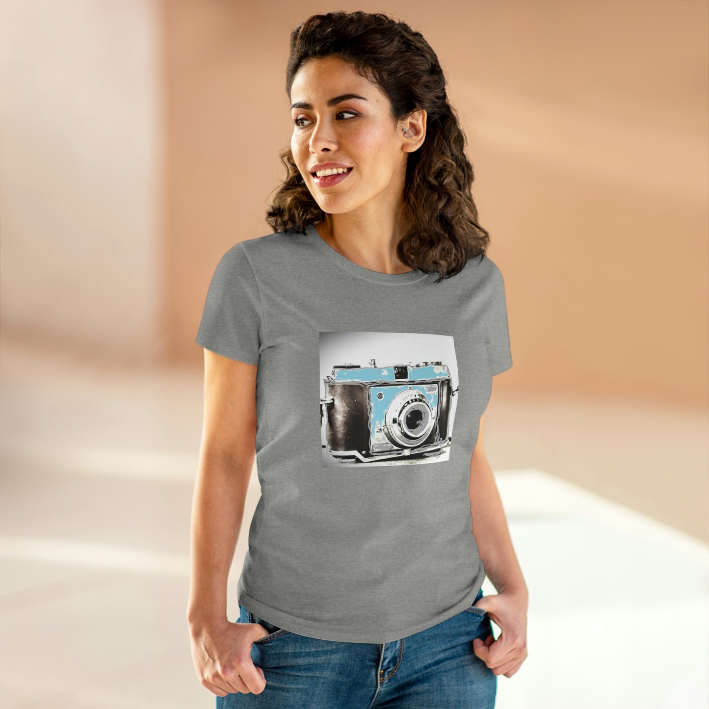 Vintage Camera - Women's Midweight Cotton Tee ~ Sharon Dawn Collection
