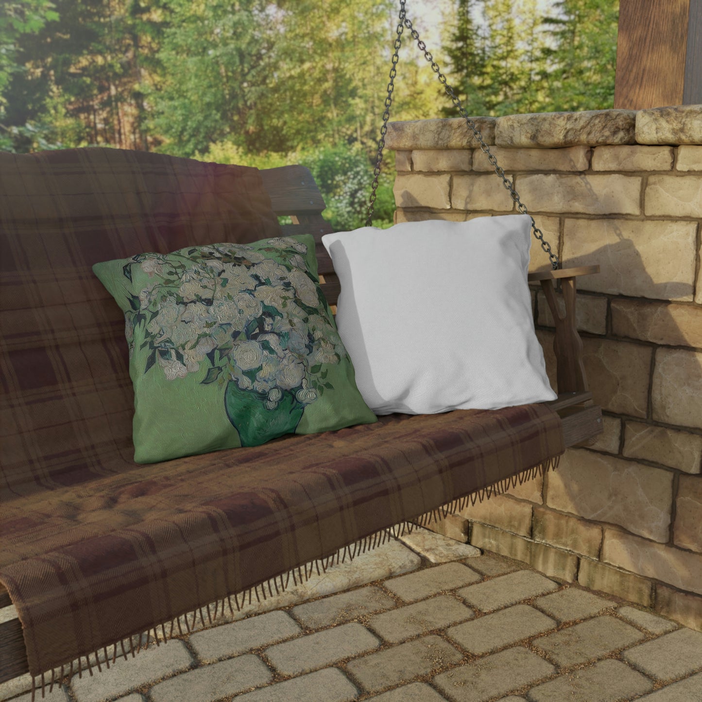 Roses - Vincent Van Gogh - 1890 - Outdoor Pillows