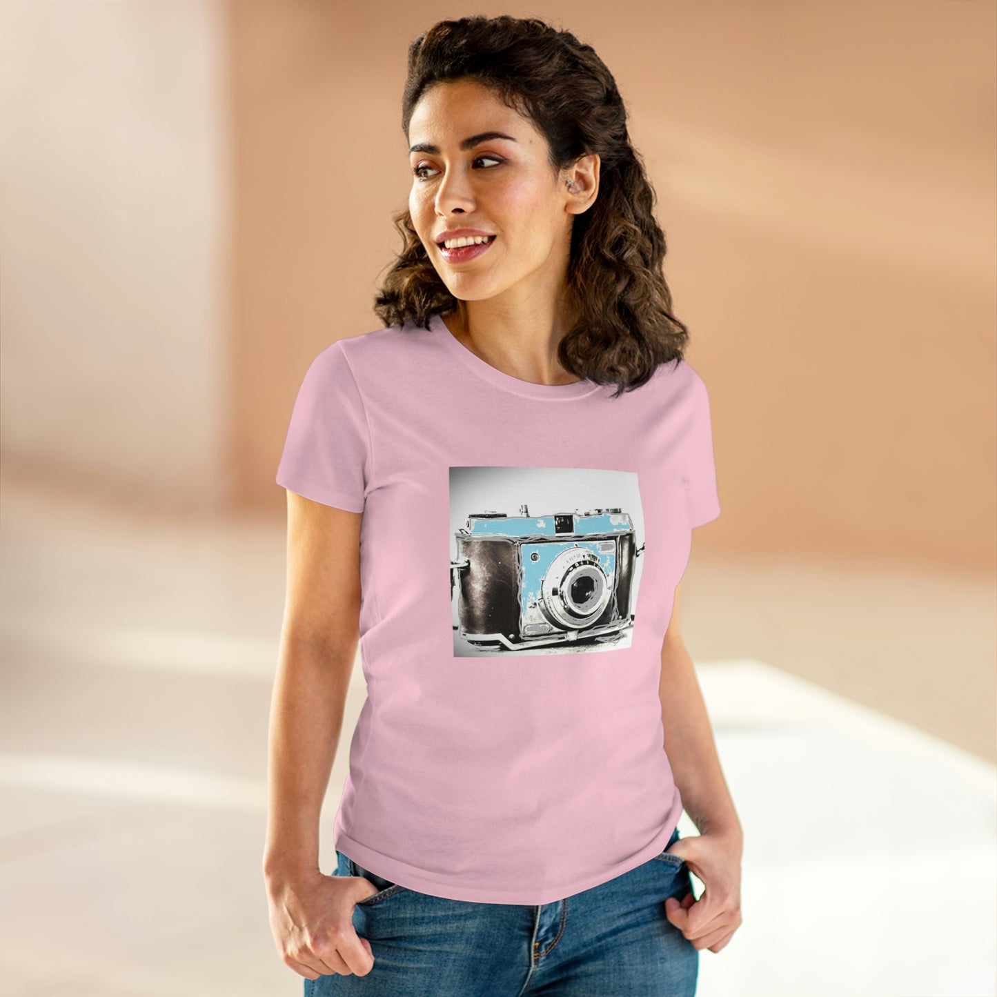 Vintage Camera - Women's Midweight Cotton Tee ~ Sharon Dawn Collection