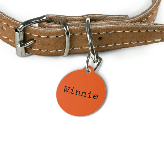 Orange Customizable - Pet Tag ~ Sharon Dawn Collection