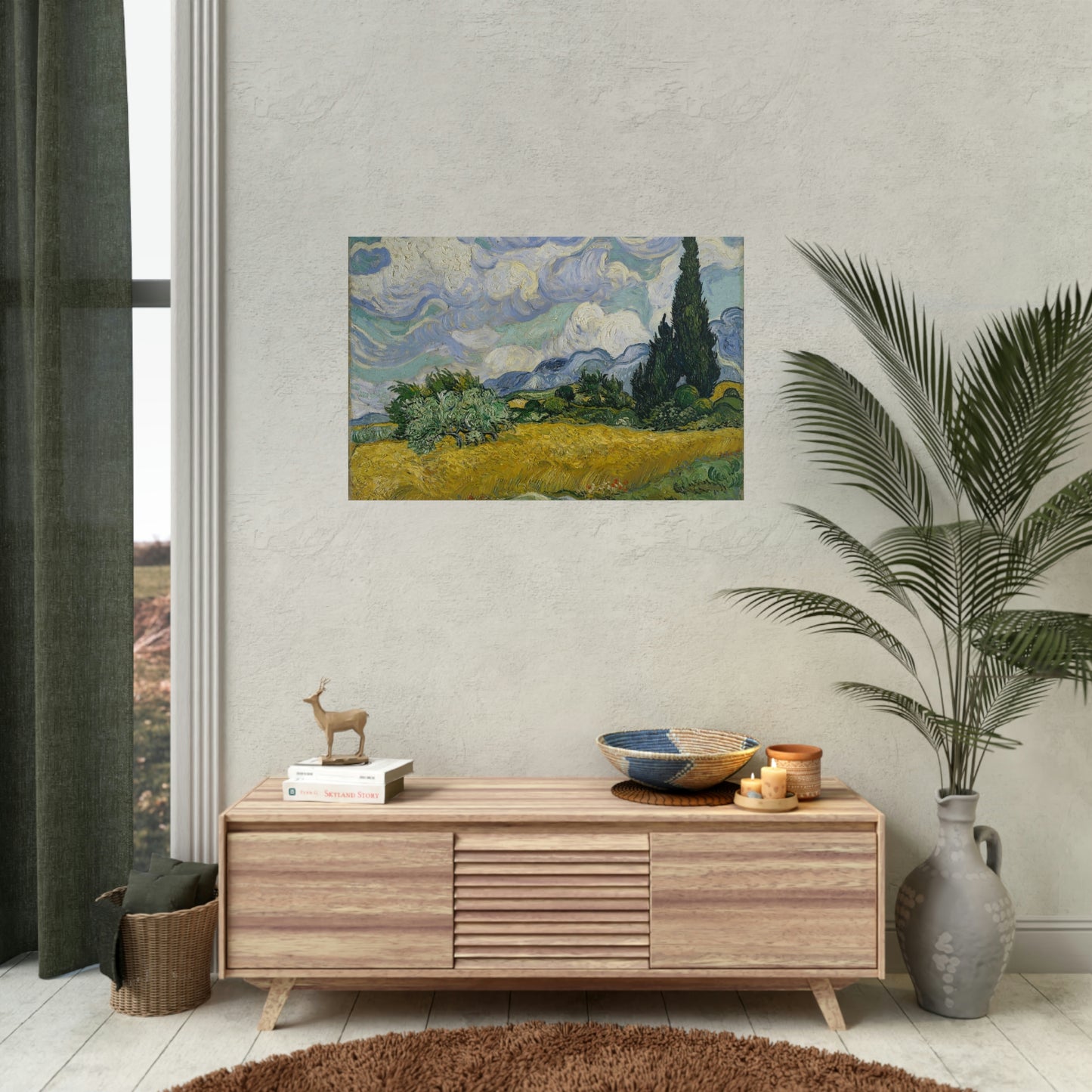 Wheat Field with Cypresses - Vincent Van Gogh - Rolled Posters