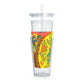 Kaleidoscope - Plastic Tumbler with Straw ~ Sharon Dawn Collection - Limited Edition