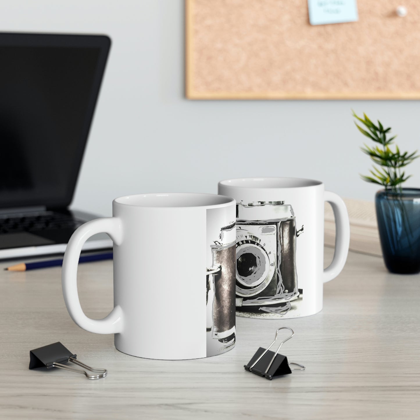 Vintage Camera Black & White - Ceramic Mug 11oz ~ Limited Edition