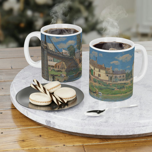 The Bridge at Villeneuve-la-Garenne - Alfred Sisley - 1872 - Ceramic Mugs (11oz\20oz)