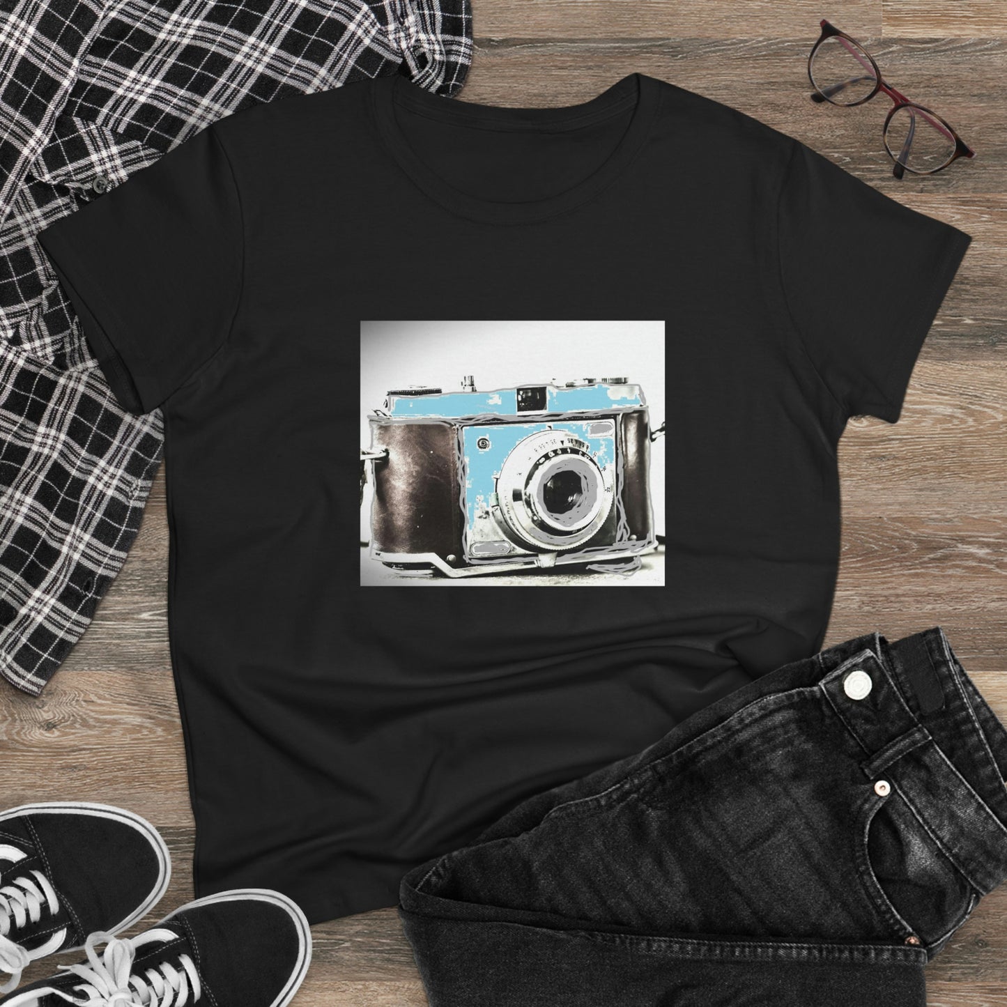 Vintage Camera - Women's Midweight Cotton Tee ~ Sharon Dawn Collection