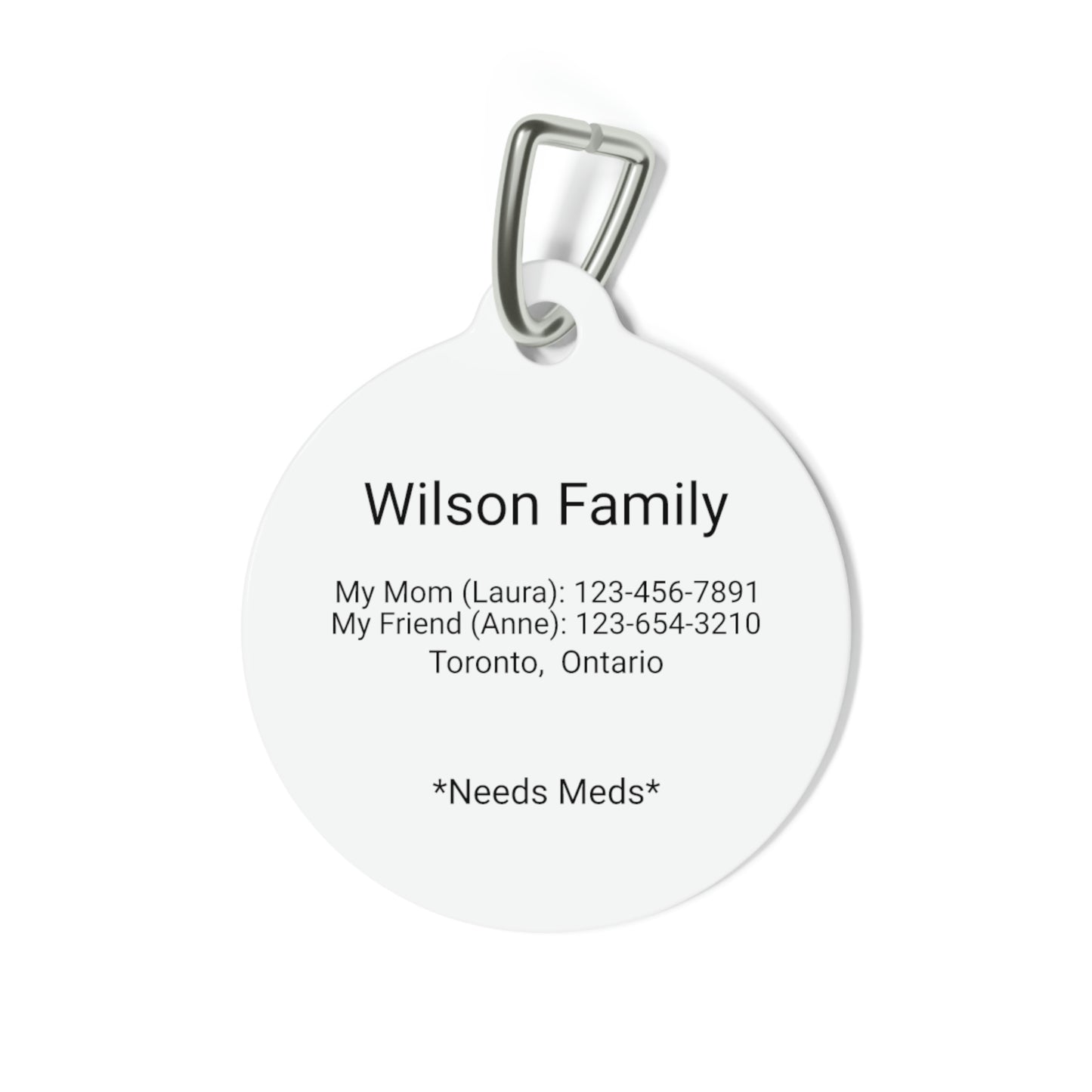 White Customizable - Pet Tag ~ Sharon Dawn Collection