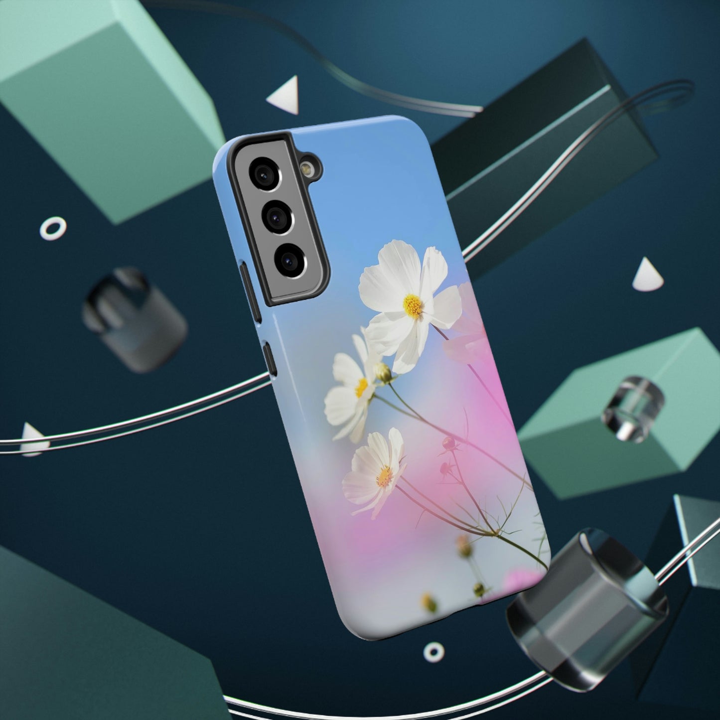 White Flowers - Impact-Resistant Cases - Phone Case