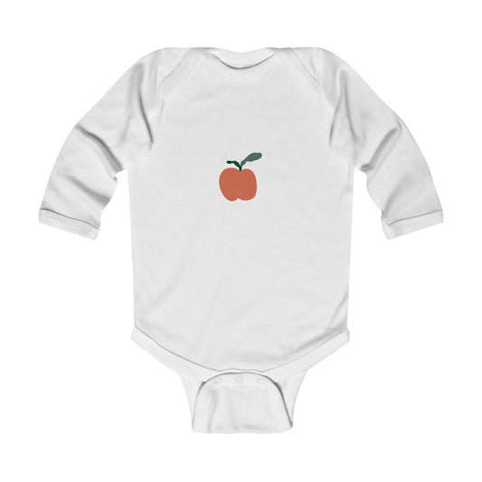 Apple - Infant Long Sleeve Bodysuit ~ Sharon Dawn Collection