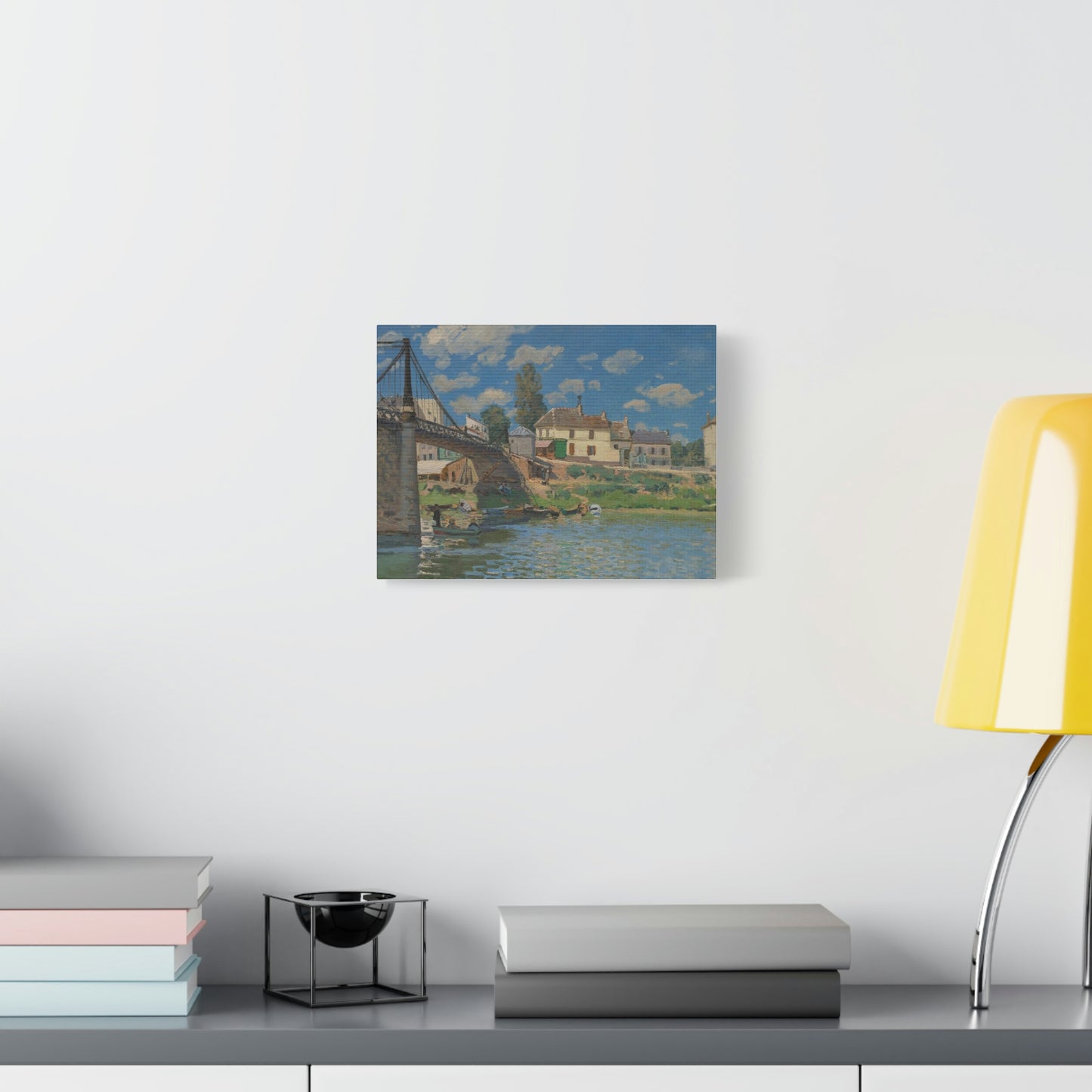 The Bridge at Villeneuve-la-Garenne - Alfred Sisley - 1872 - Matte Canvas, Stretched, 1.25"