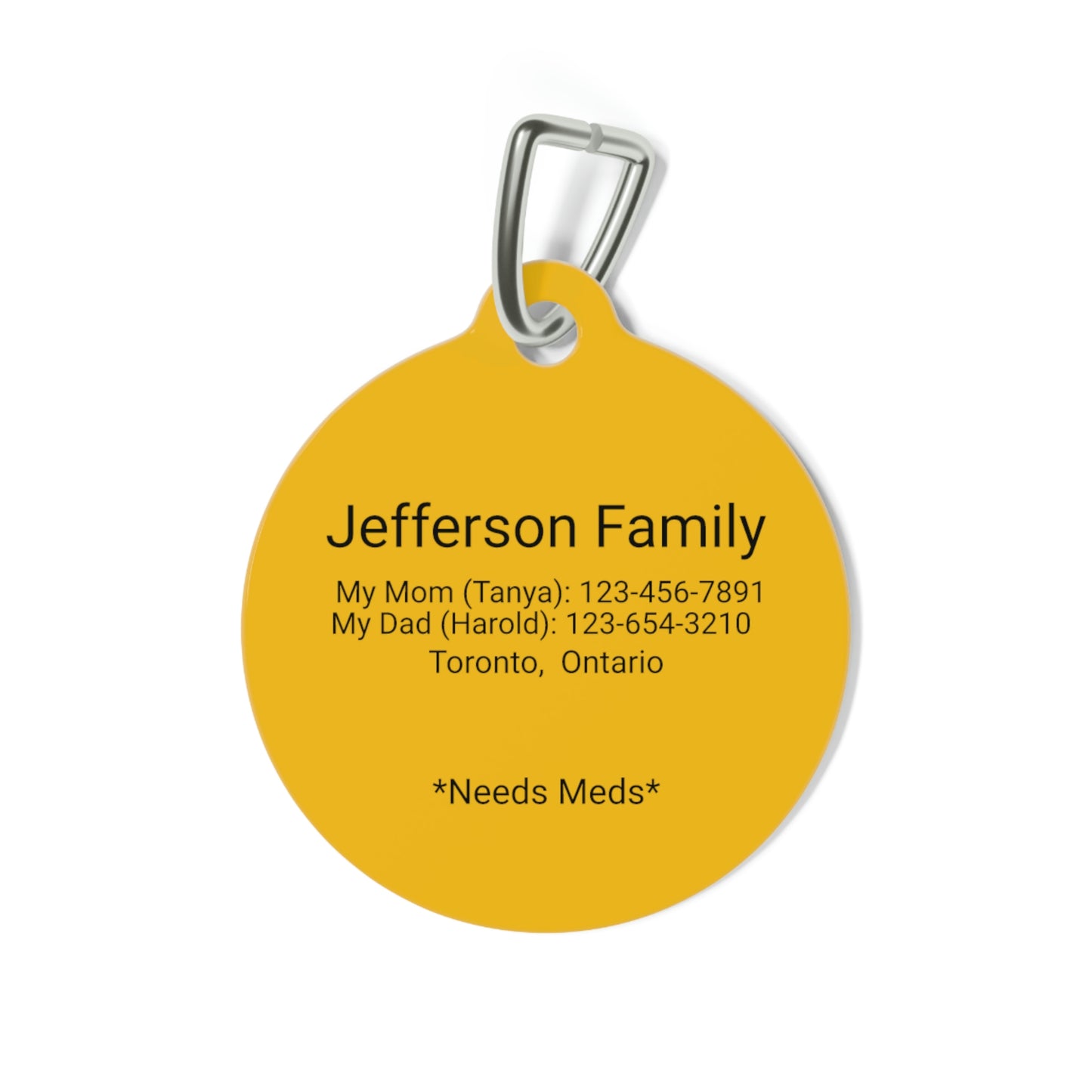Yellow Customizable - Pet Tag ~ Sharon Dawn Collection