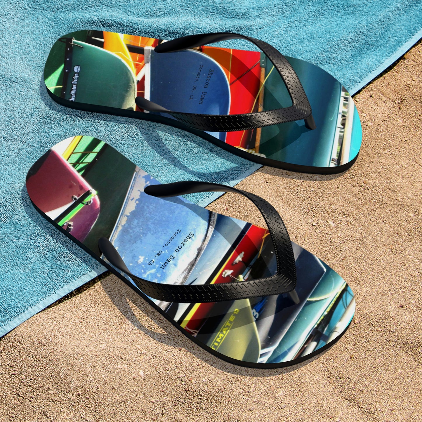Canoes - Unisex Flip-Flops ~ Sharon Dawn Collection