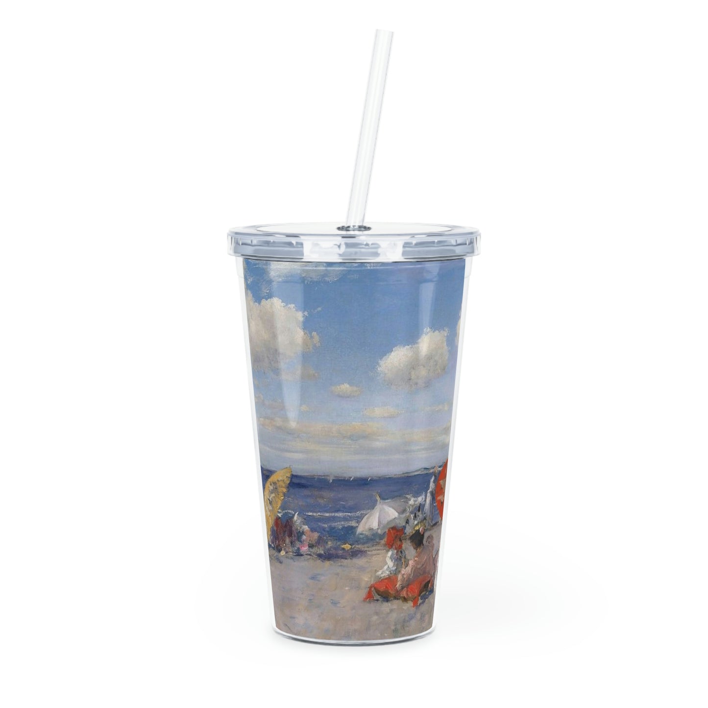 Seaside - Plastic Tumbler with Straw