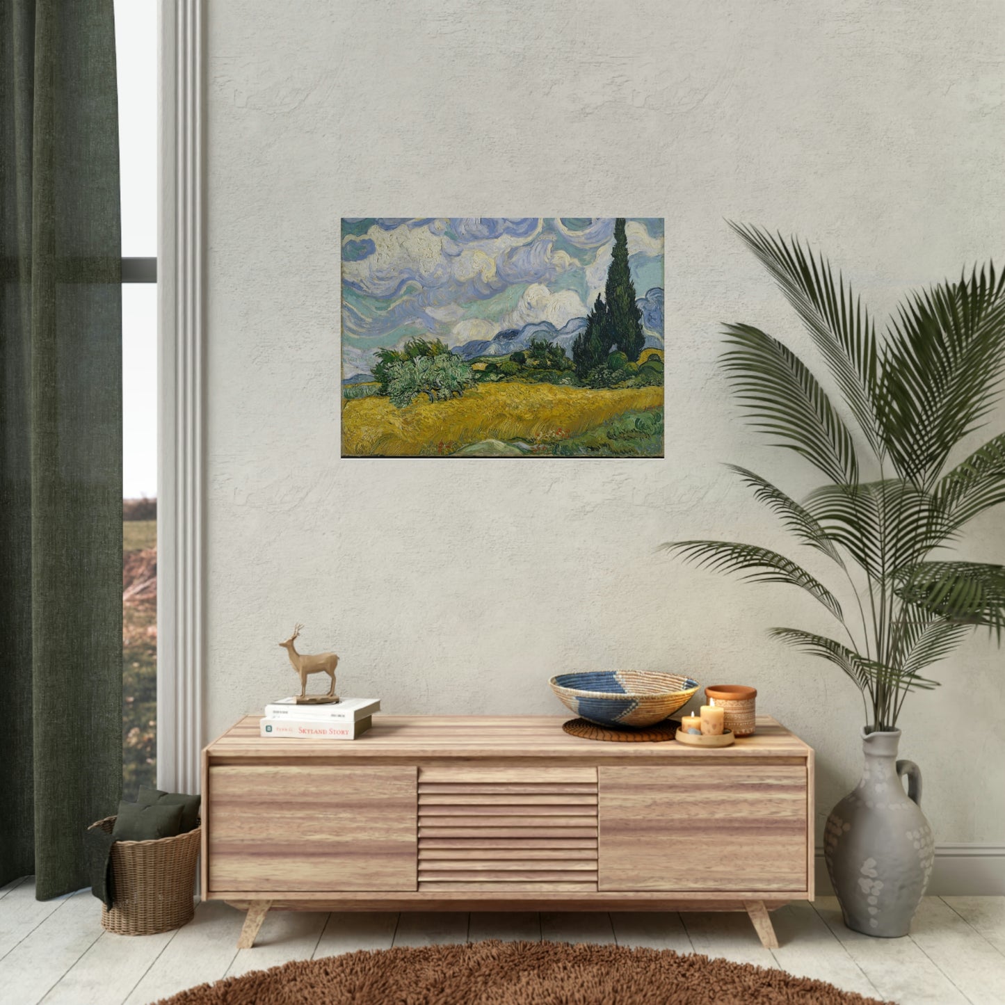 Wheat Field with Cypresses - Vincent Van Gogh - Rolled Posters