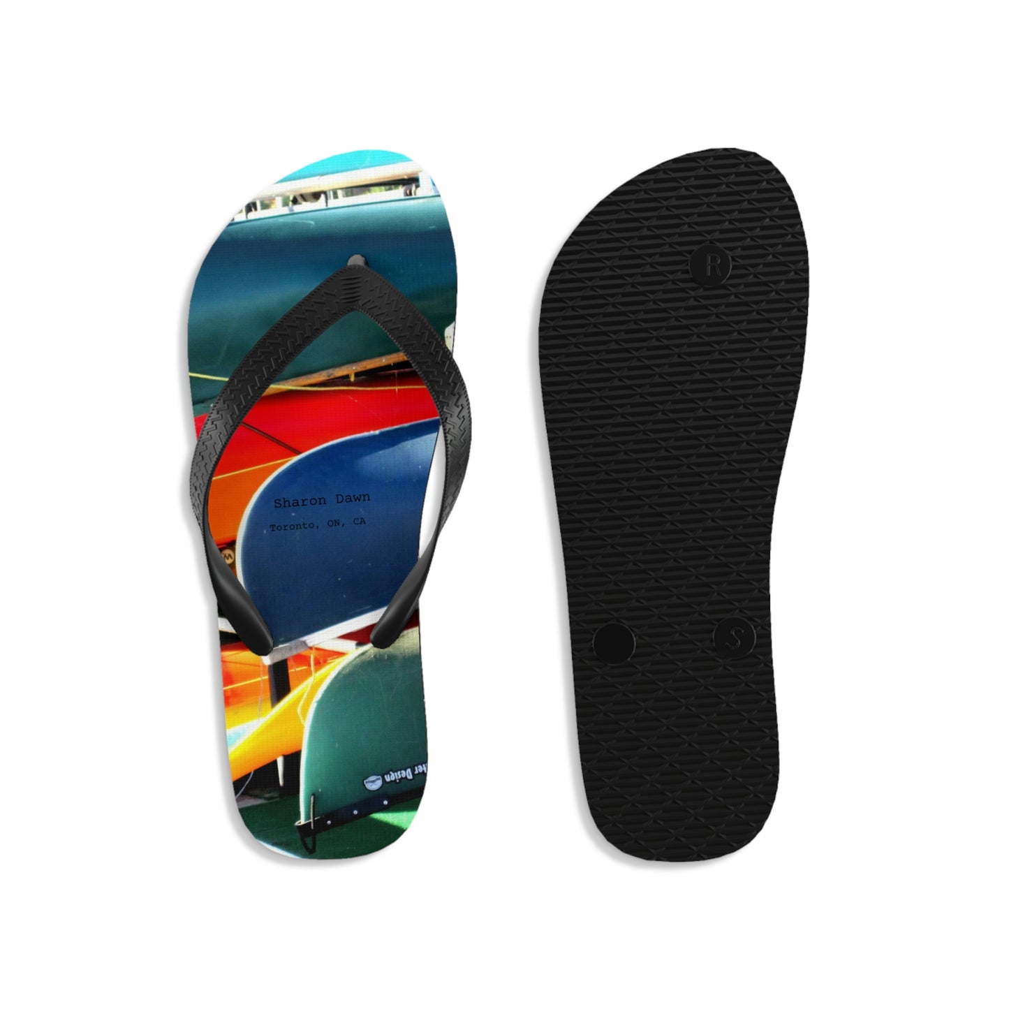 Canoes - Unisex Flip-Flops ~ Sharon Dawn Collection