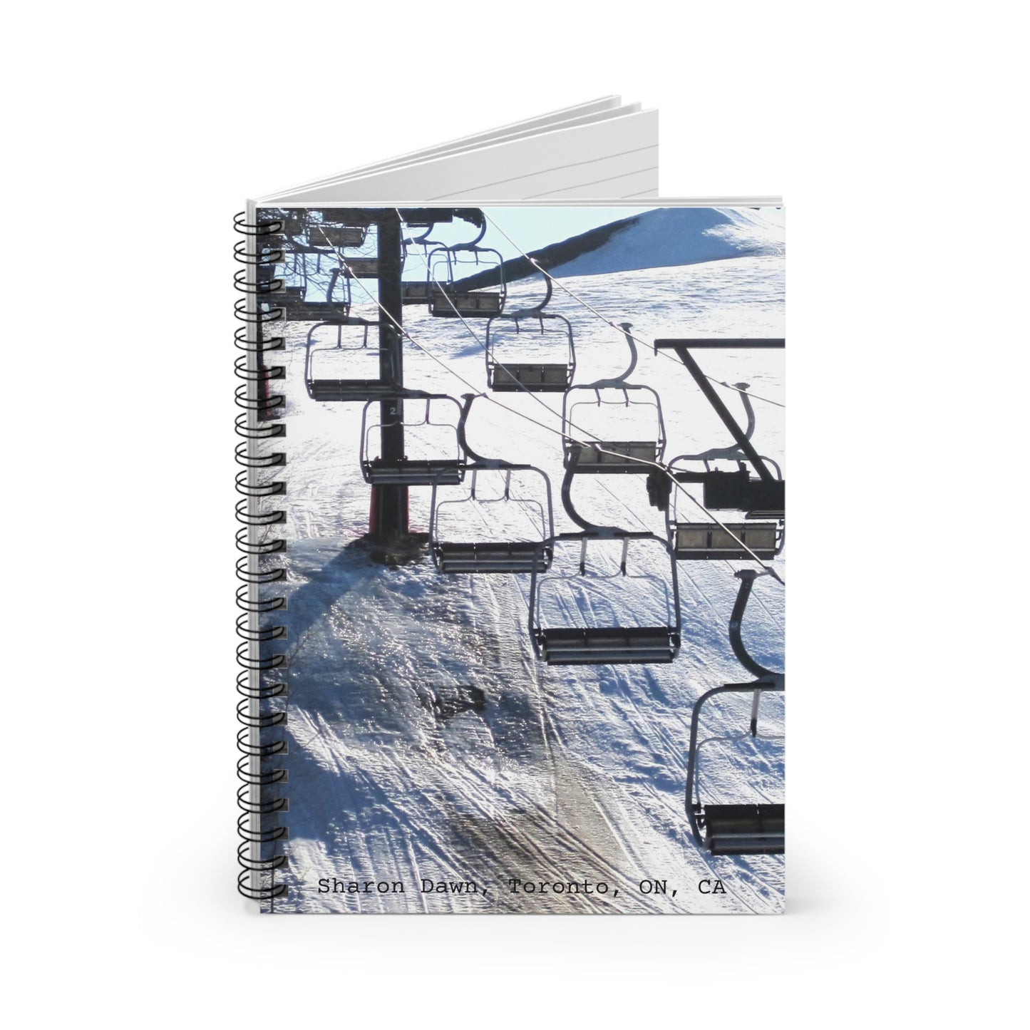 Ski Lift - Spiral Notebook - Ruled Line ~ Sharon Dawn Collection