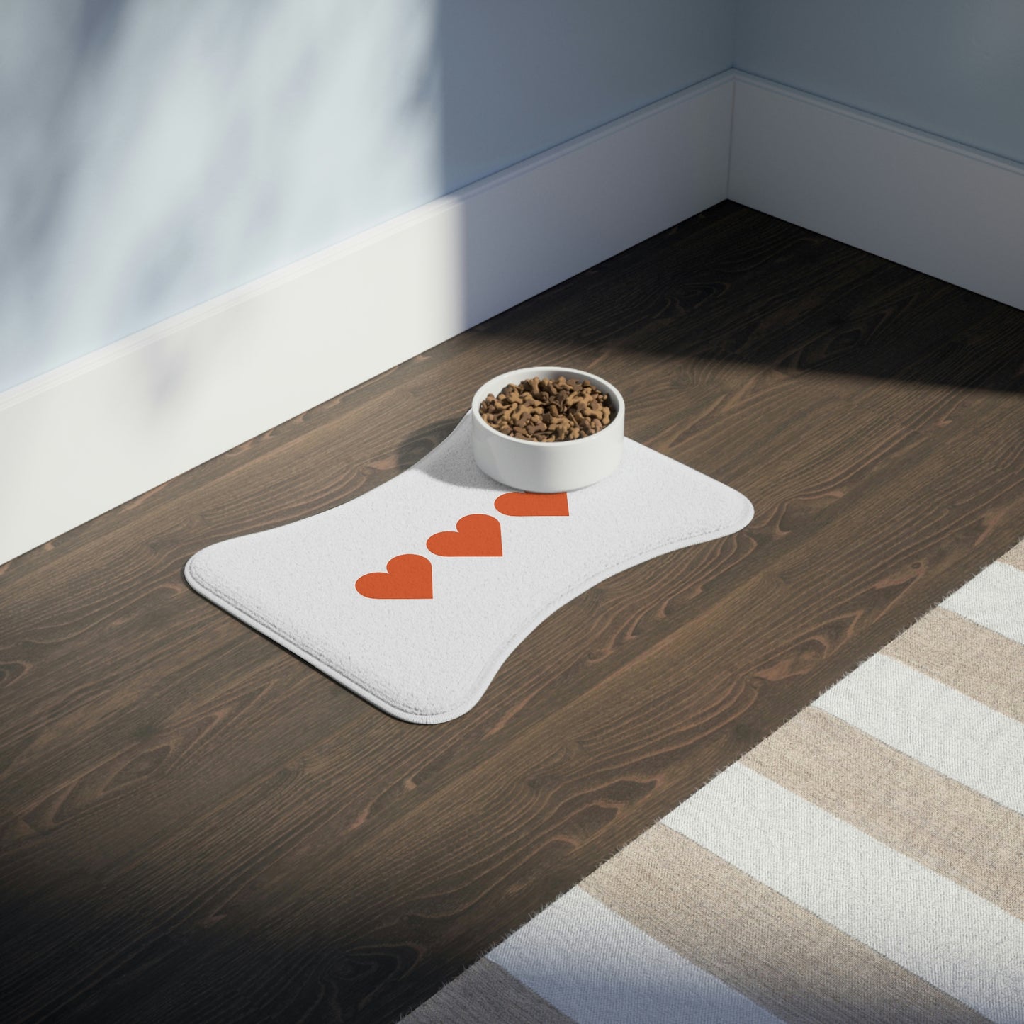 Orange Heart - Pet Feeding Mats ~ Sharon Dawn Collection