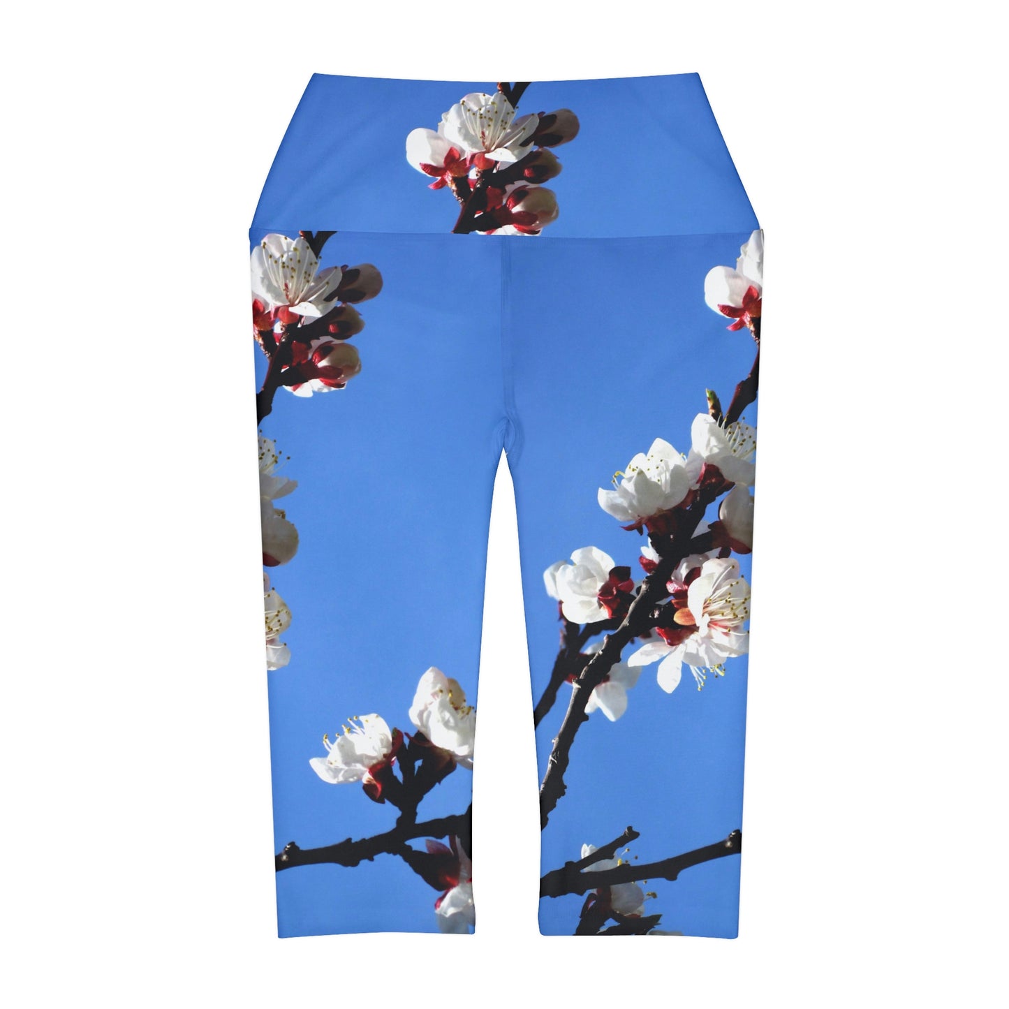 Apricot Blossom Yoga Capri Leggings (AOP) ~ Sharon Dawn Collection