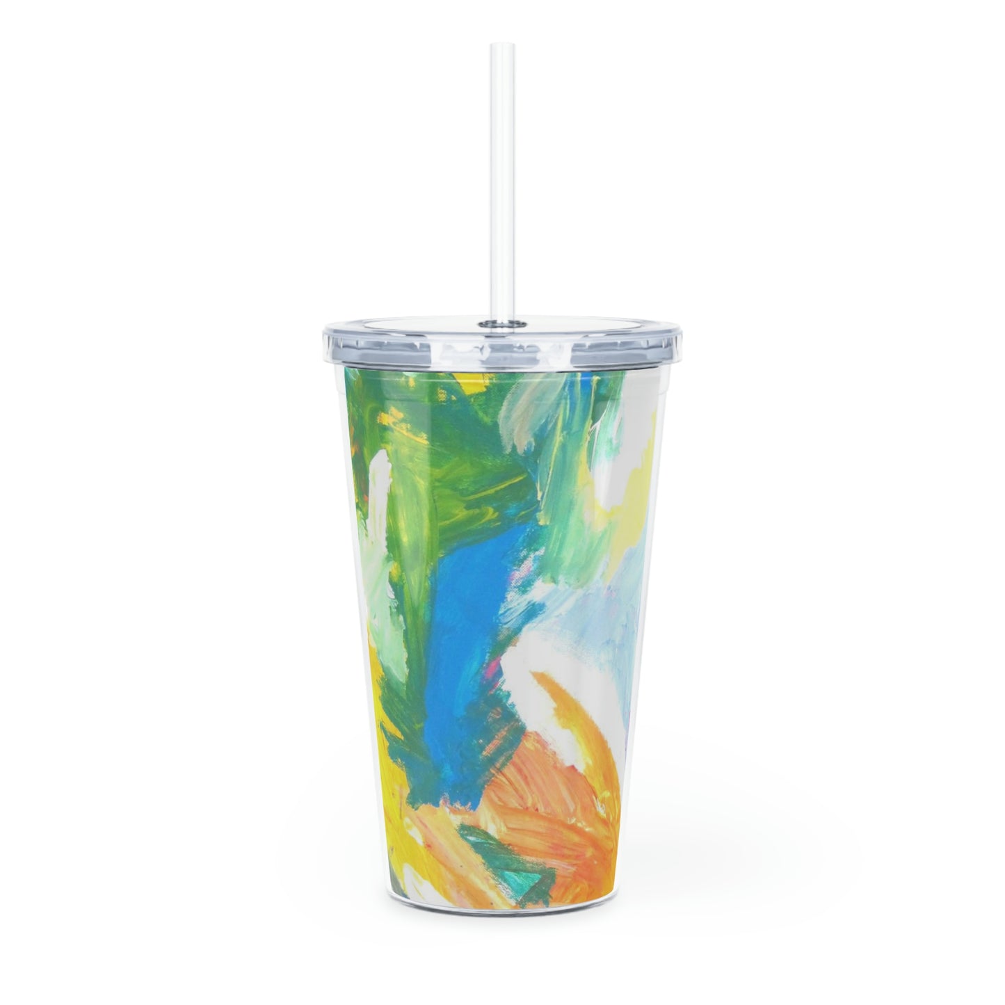 Spring - Plastic Tumbler with Straw ~ Sharon Dawn Collection - Limited Edition