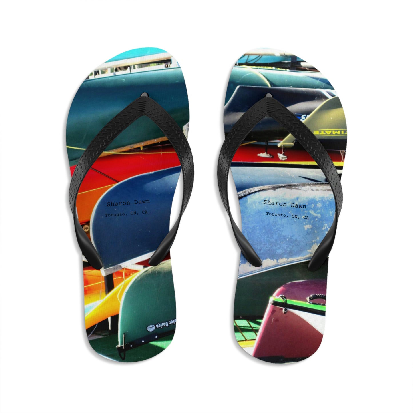Canoes - Unisex Flip-Flops ~ Sharon Dawn Collection