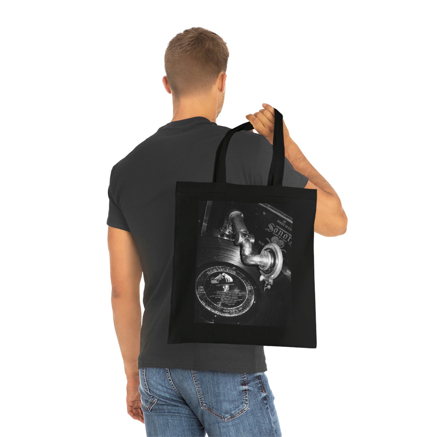 Phonograph 1910 - Cotton Tote ~ Sharon Dawn Collection
