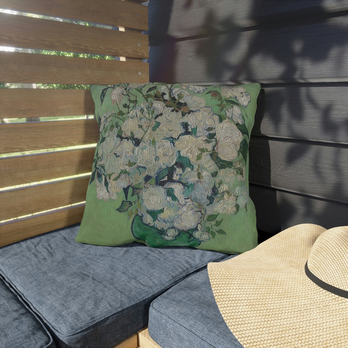 Roses - Vincent Van Gogh - 1890 - Outdoor Pillows