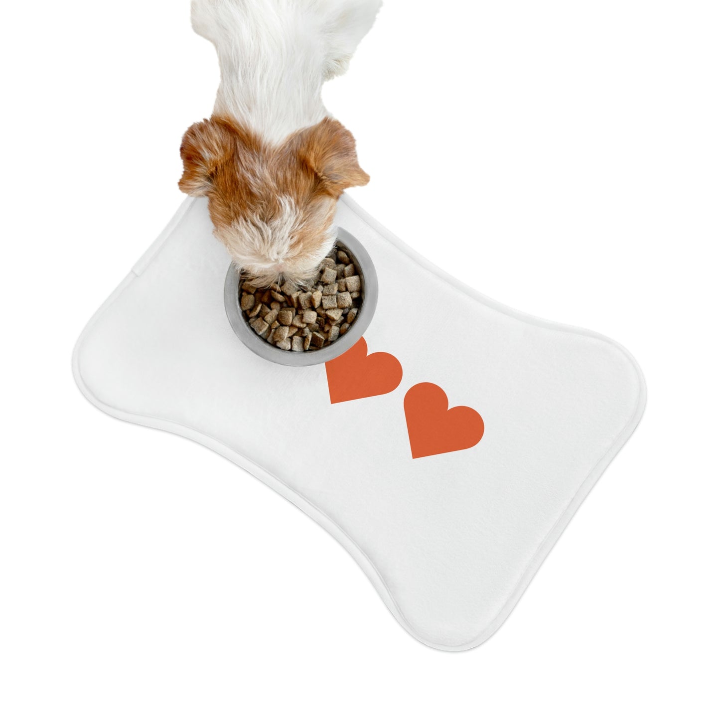 Orange Heart - Pet Feeding Mats ~ Sharon Dawn Collection