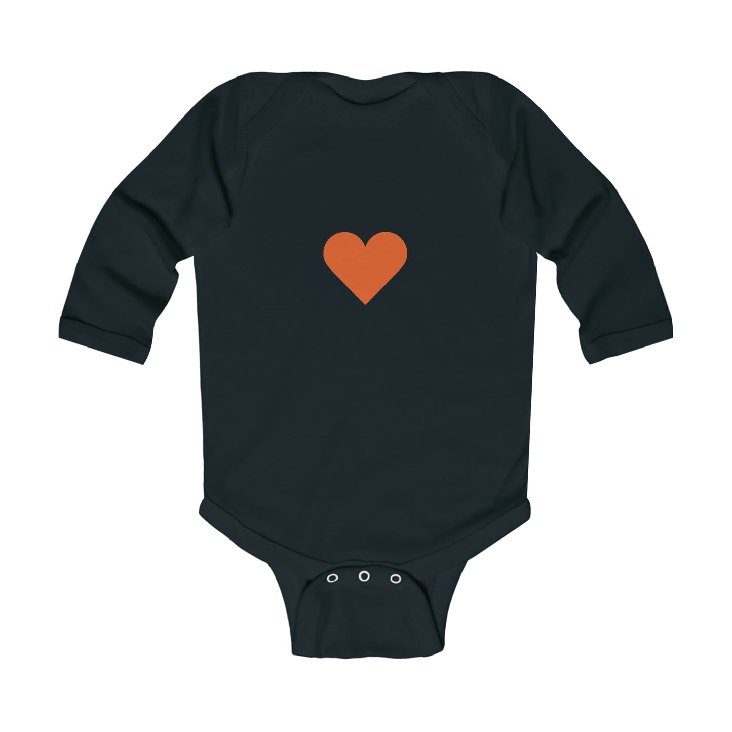 Orange Heart - Infant Long Sleeve Bodysuit ~ Sharon Dawn Collection
