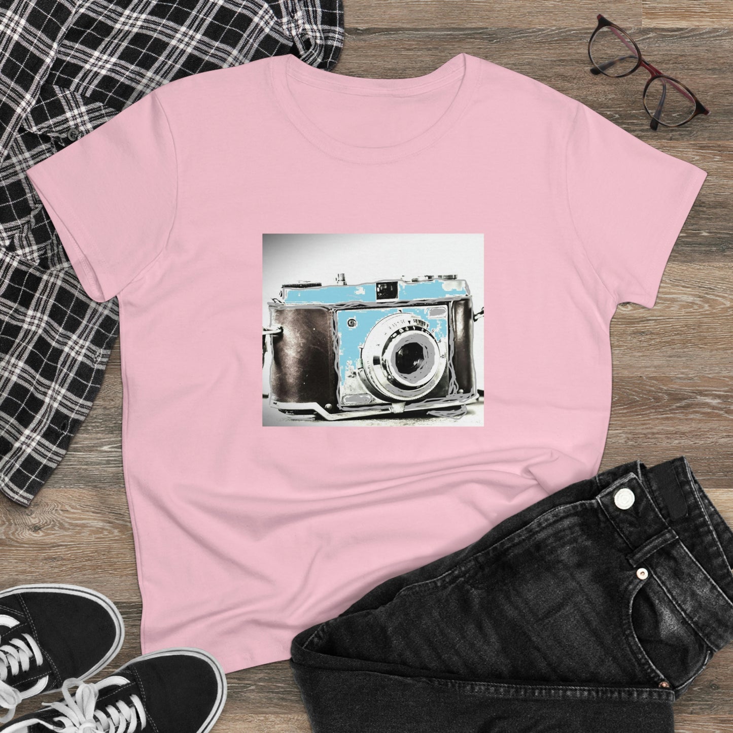 Vintage Camera - Women's Midweight Cotton Tee ~ Sharon Dawn Collection