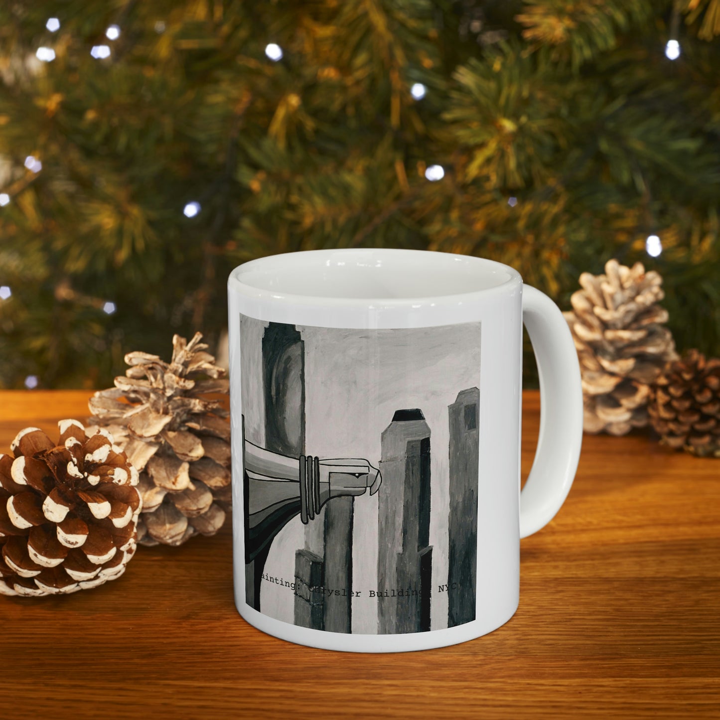 Chrysler Building NYC - Painting - Ceramic Mug 11oz ~ Sharon Dawn Collection - Limited Edition