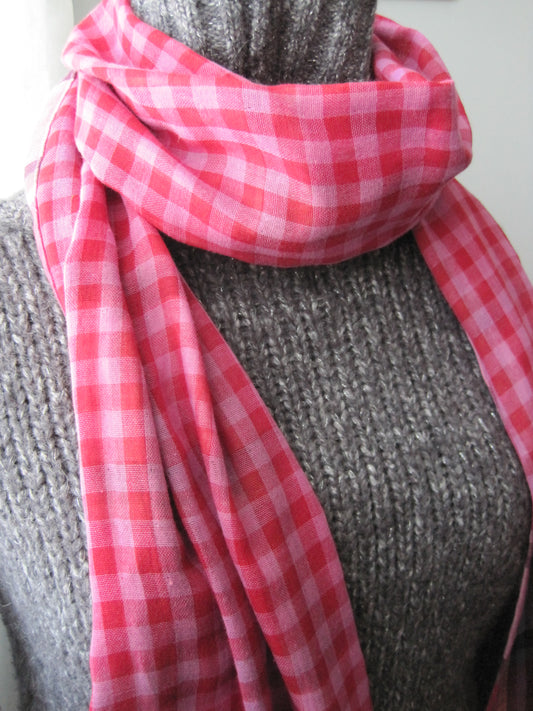 Pink Reversable 100% Cotton Scarf ~ Sharon Dawn Collection