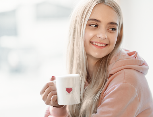 Red Heart - Ceramic Mug 11oz ~ Sharon Dawn Collection