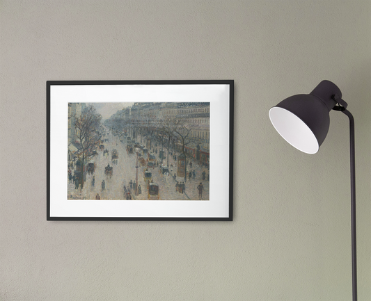 The Boulevard Montmartre on a Winter Morning - Camille Pissarro - 1897 - Rolled Posters