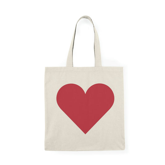 Red Heart - Natural Tote Bag ~ Sharon Dawn Collection