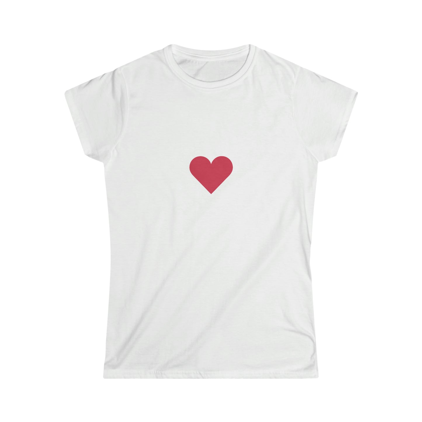 Red Heart Round Neck - Women's Softstyle Tee ~ Sharon Dawn Collection