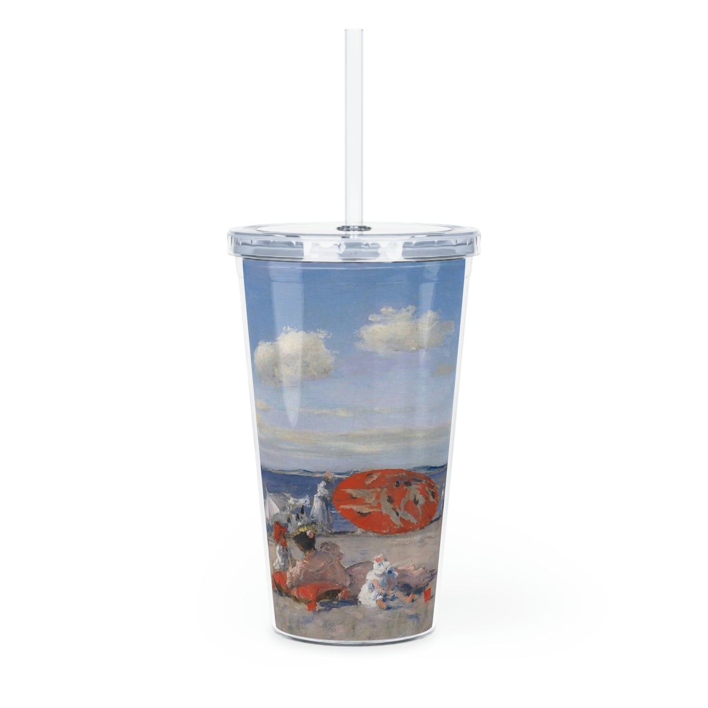 Seaside - Plastic Tumbler with Straw