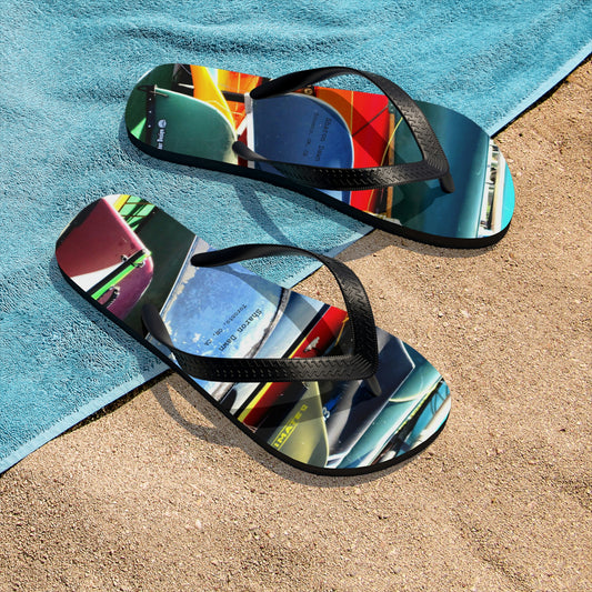 Canoes - Unisex Flip-Flops ~ Sharon Dawn Collection