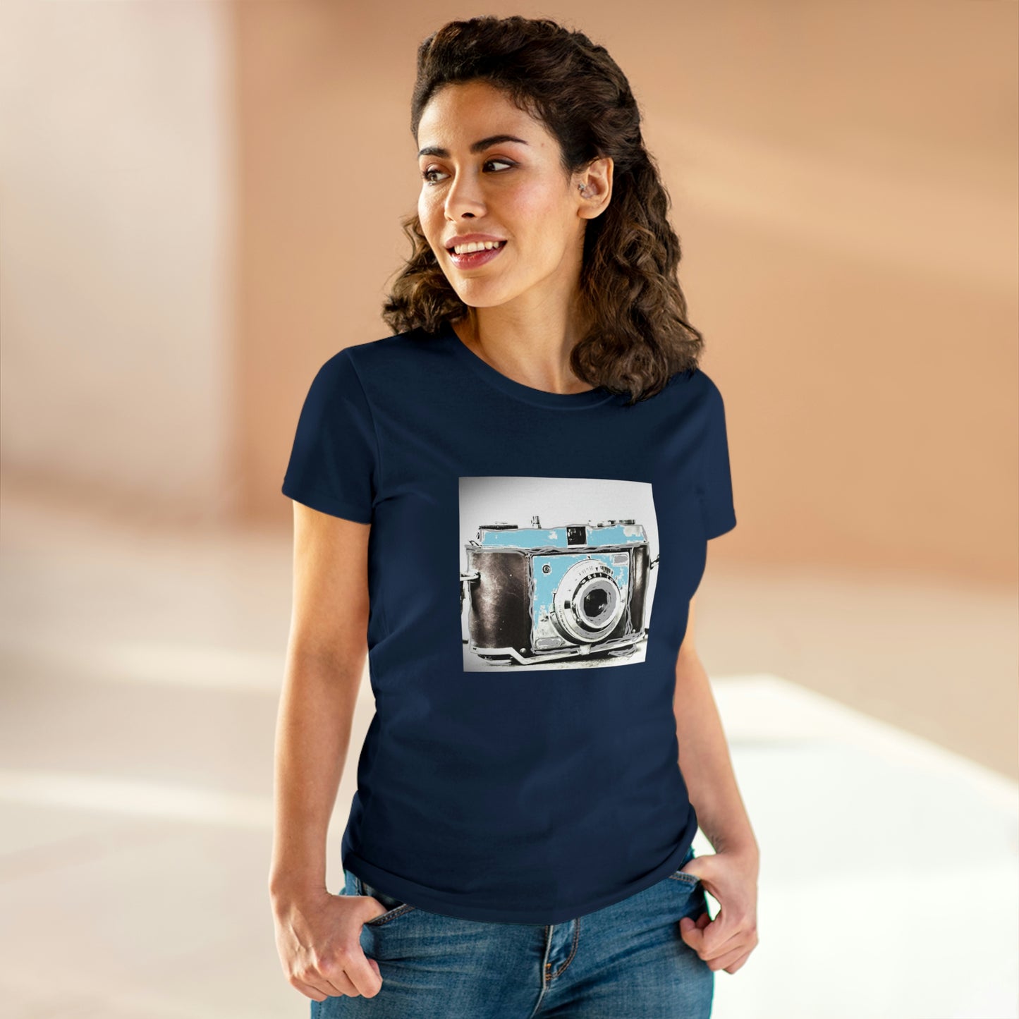 Vintage Camera - Women's Midweight Cotton Tee ~ Sharon Dawn Collection