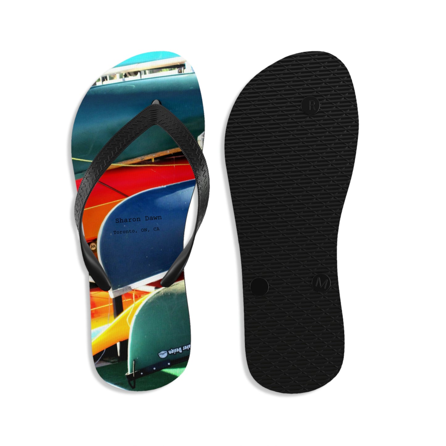 Canoes - Unisex Flip-Flops ~ Sharon Dawn Collection
