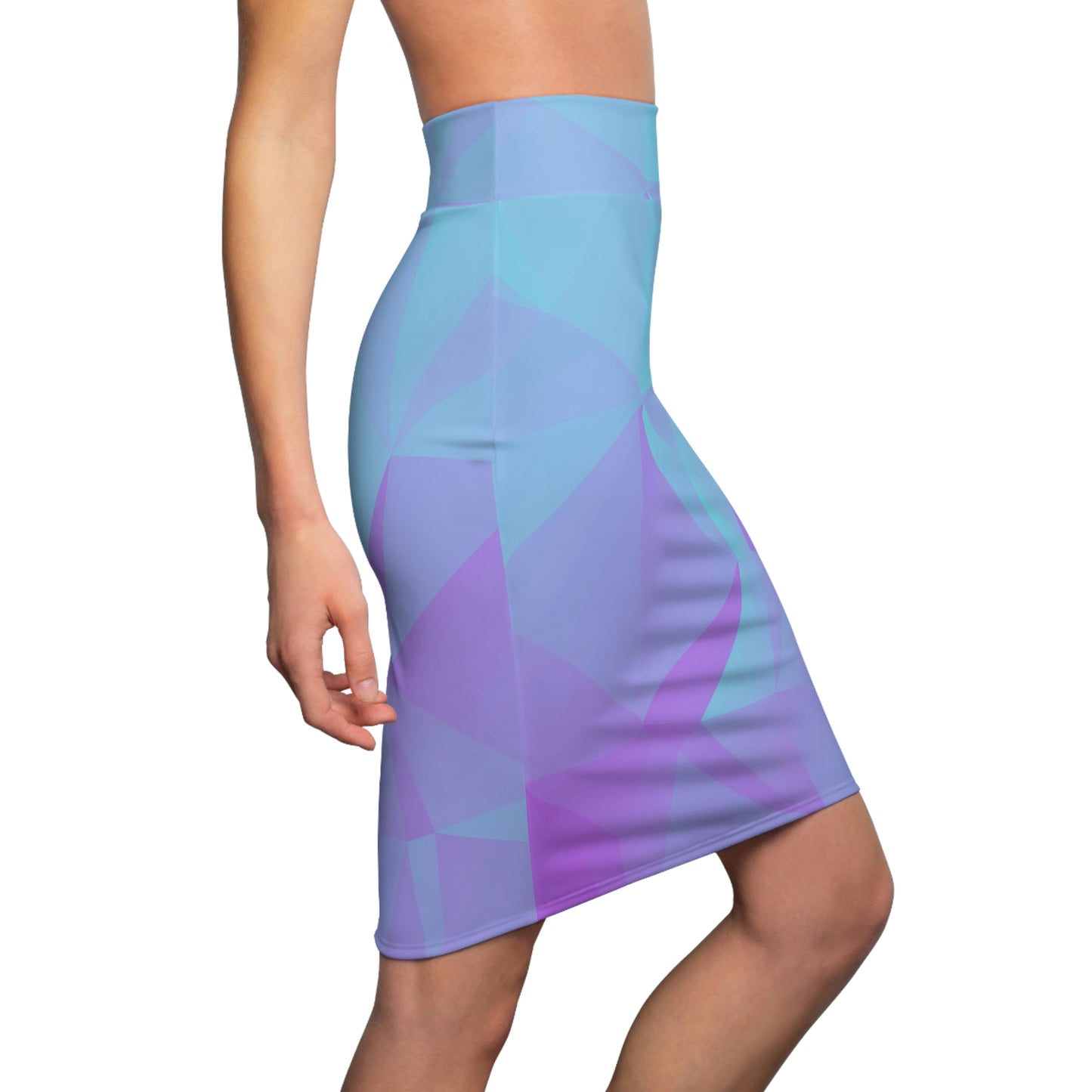 Blue Triangle - Women's Pencil Skirt (AOP) ~ Sharon Dawn Collection