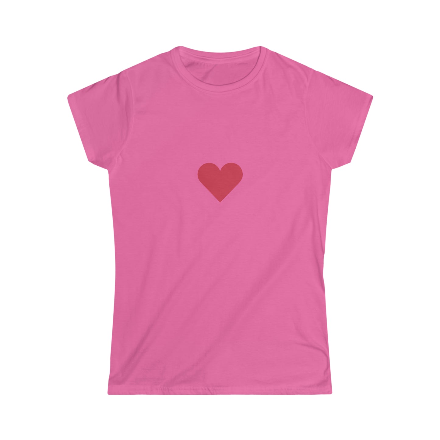 Red Heart Round Neck - Women's Softstyle Tee ~ Sharon Dawn Collection