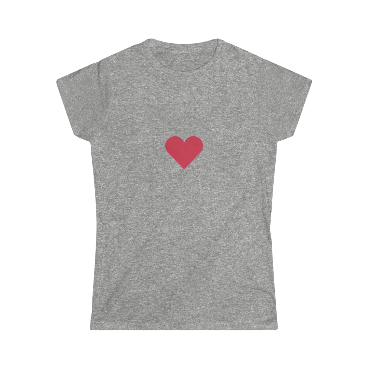 Red Heart Round Neck - Women's Softstyle Tee ~ Sharon Dawn Collection