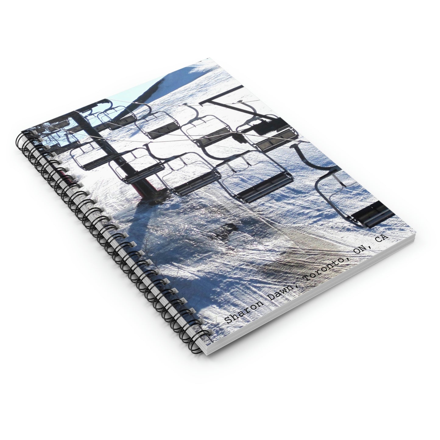 Ski Lift - Spiral Notebook - Ruled Line ~ Sharon Dawn Collection