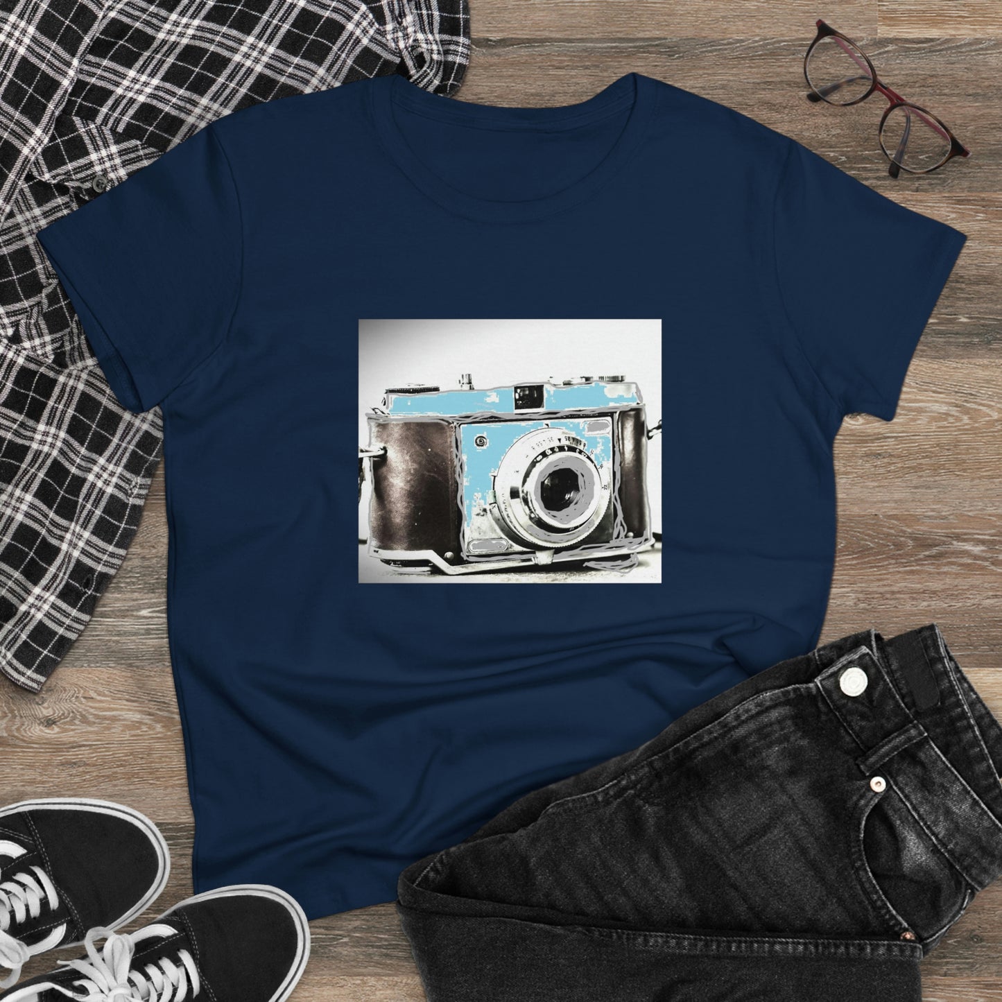 Vintage Camera - Women's Midweight Cotton Tee ~ Sharon Dawn Collection