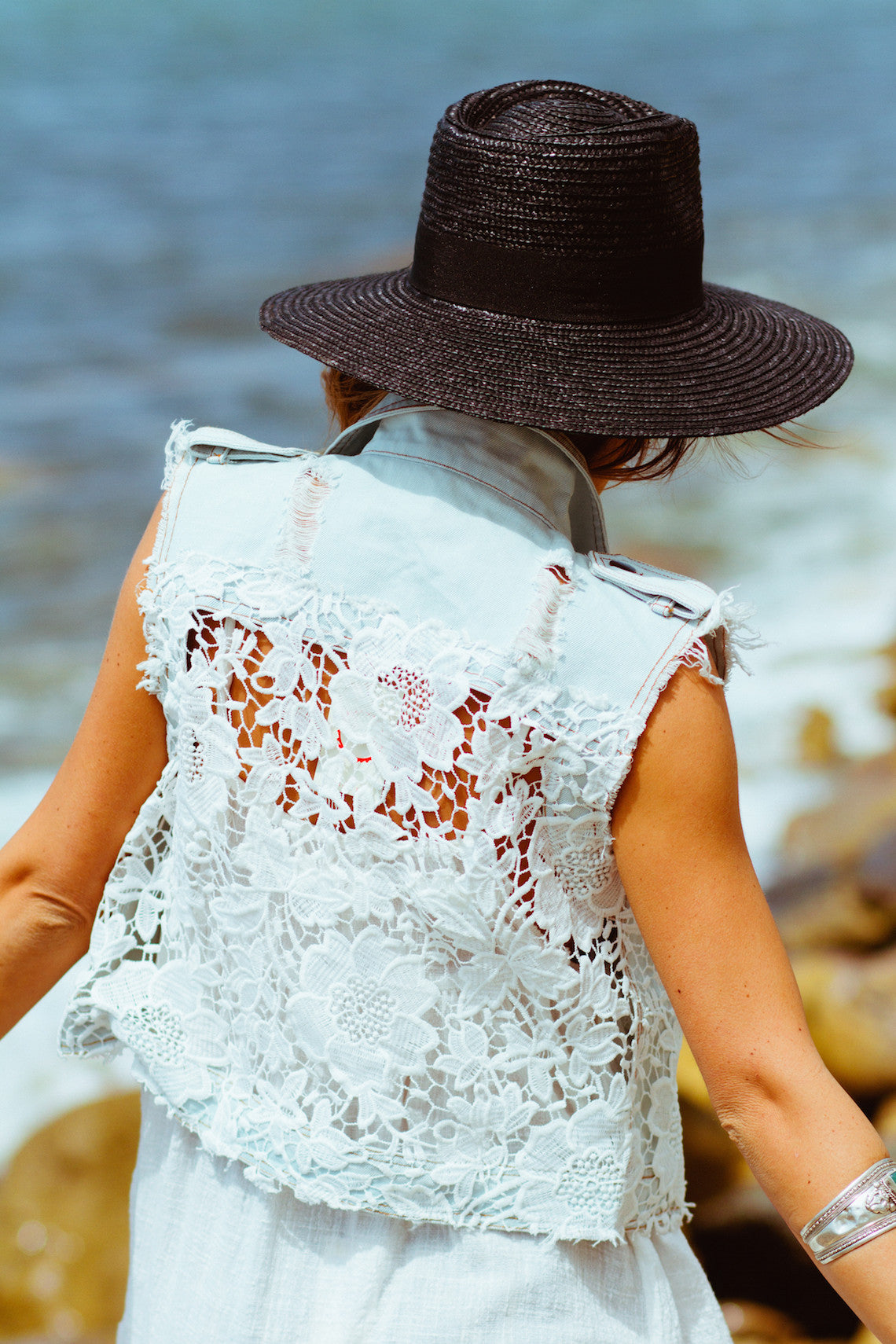 Margot Vest with lace back