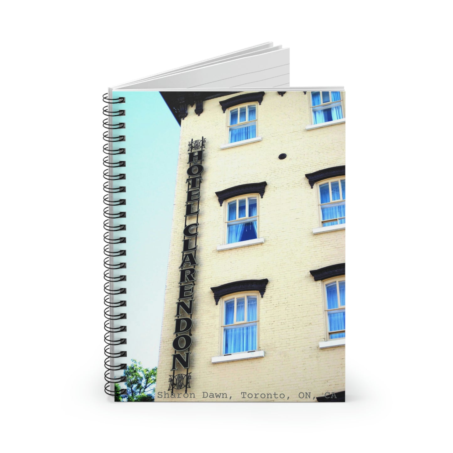 Hotel Clarendon - Spiral Notebook - Ruled Line ~ Sharon Dawn Collection