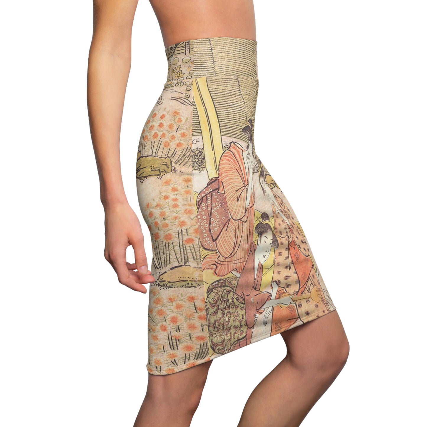 Nadeshiko Garden - Women's Pencil Skirt (AOP) ~ Sharon Dawn Collection